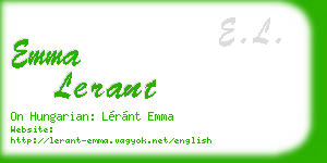 emma lerant business card